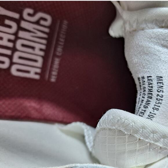 Stacy Adams Men's White Synchro Casual Lace‎ Up Elegant Sneaker Shoes Size 10 - Picture 9 of 10